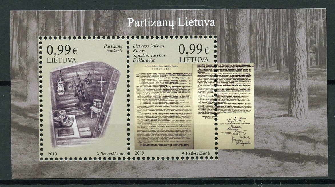 Lithuania 2019 MNH Partisans Anti-Soviet Resistance 2v M/S Military & War Stamps