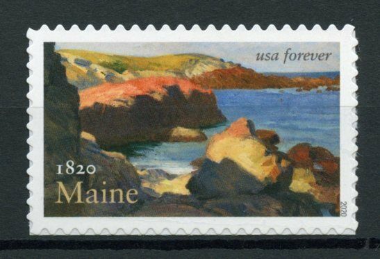 USA Landscapes Stamps 2020 MNH Maine 1820 23rd State Art Paintings 1v S/A Set