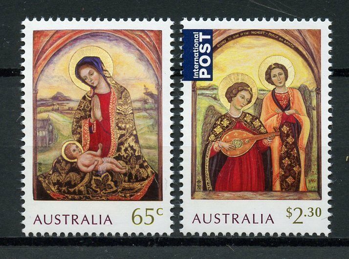 Australia 2018 MNH Christmas Nativity Mary Jesus 2v Set Icons Art Stamps