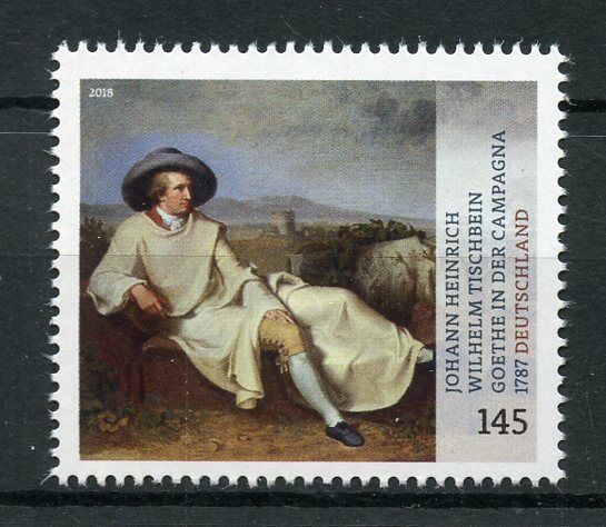 Germany 2018 MNH Johann Tischbein Goethe in Campagna 1v Set Art Paintings Stamps