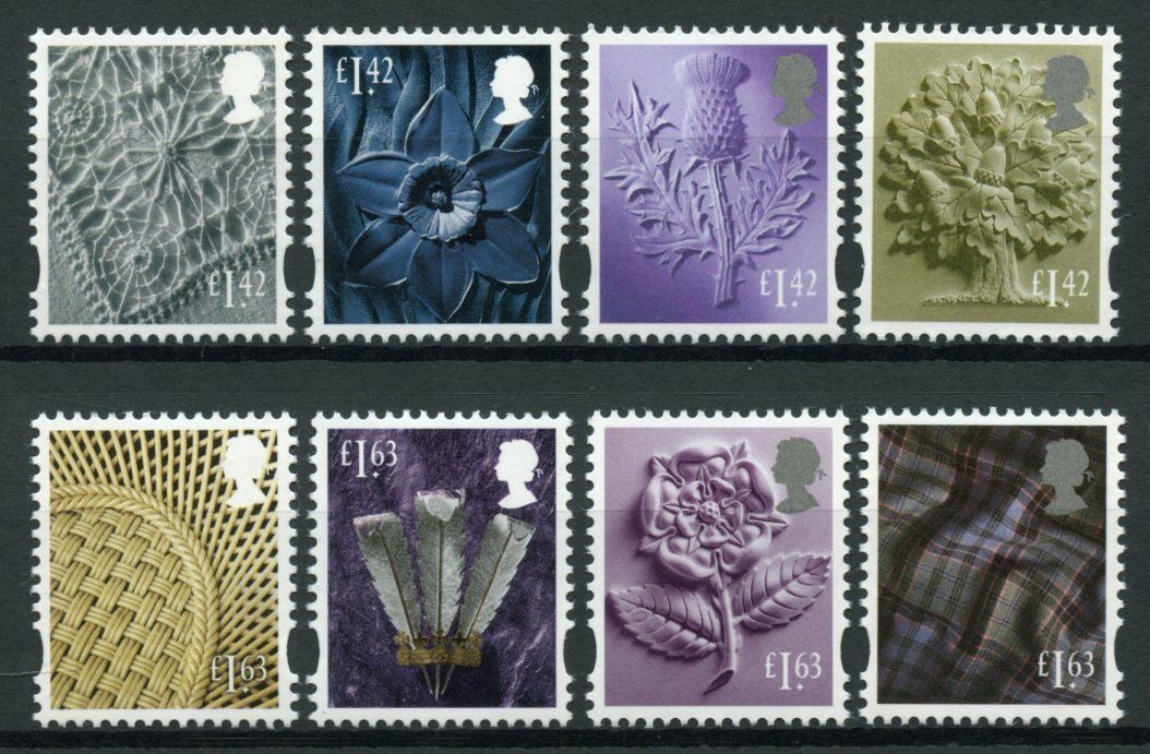 GB Definitives Stamps 2020 MNH Country Symbols 8v Set