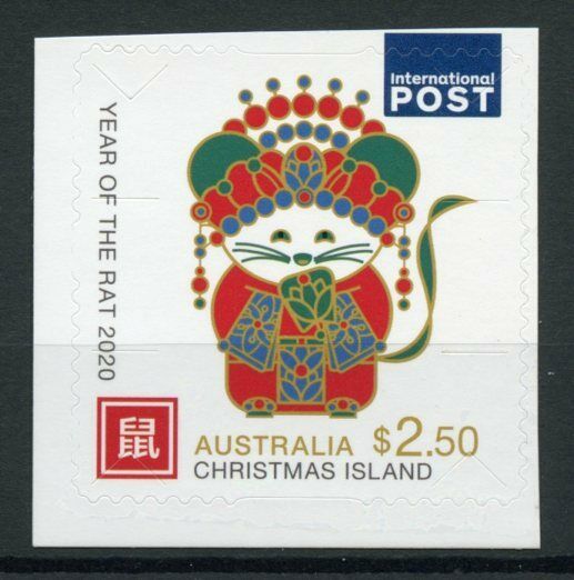 Christmas Island Australia Year of Rat Stamps 2020 MNH Chinese Lunar 1v S/A Set