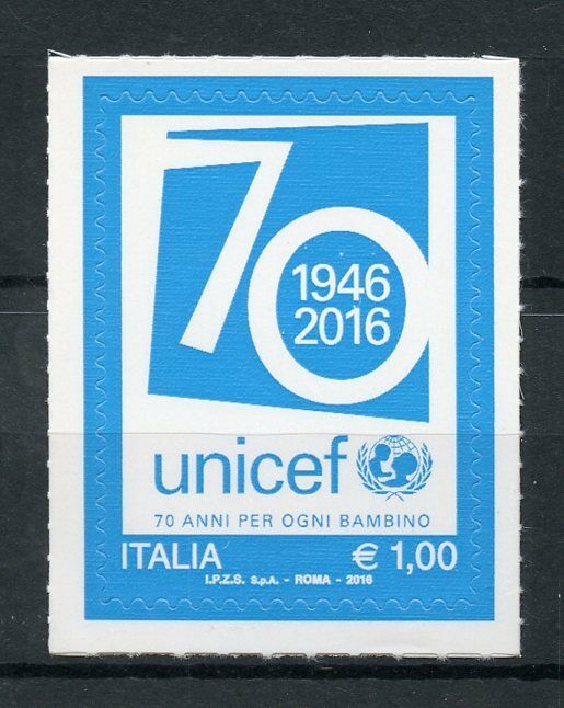 Italy 2016 MNH UN UNICEF United Nations Children's Fund 70th Anniv 1v S/A Stamps