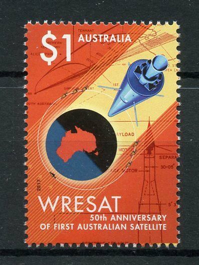 Australia 2017 MNH WRESAT 1st Australian Satellite 50th Anniv 1v Set Stamps