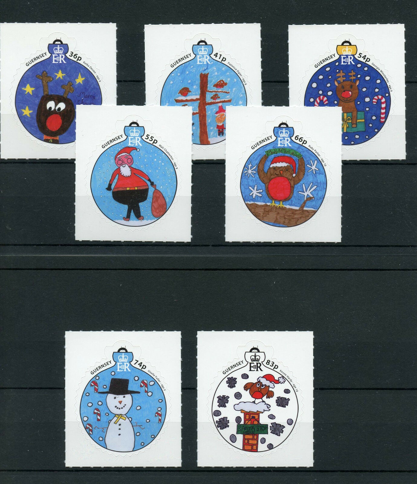 Guernsey 2014 MNH What Christmas Means 7v S/A Set Children's Drawing Competition