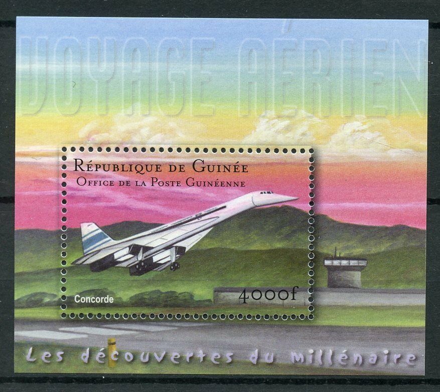Guinea Aviation Stamps 2002 MNH Concorde Aircraft Airplanes 1v S/S