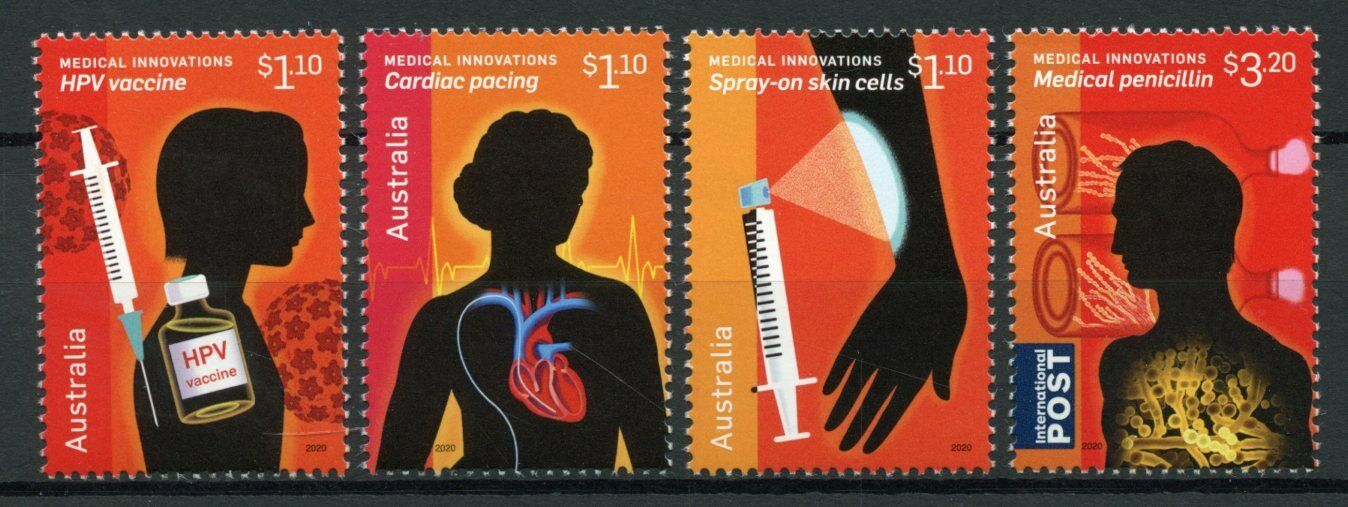 Australia Medical Innovations Stamps 2020 MNH HPV Vaccine Penicillin 4v Set