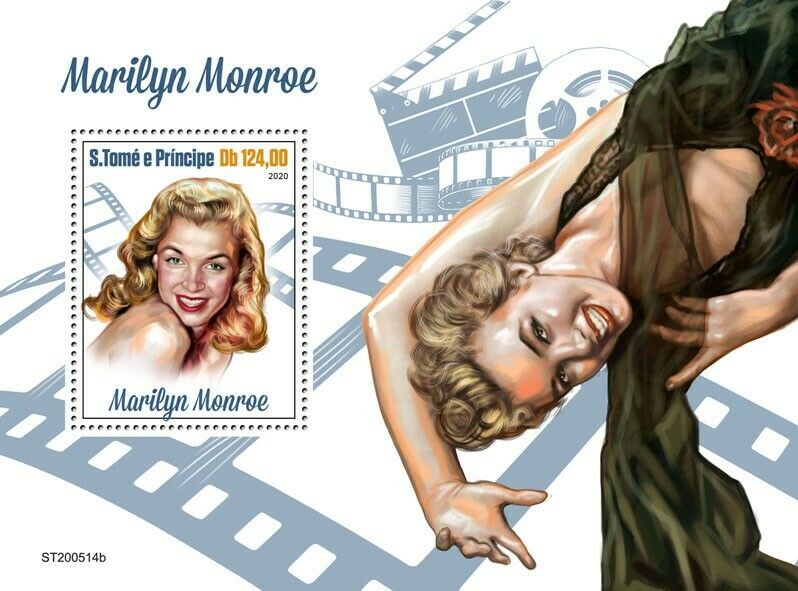 Sao Tome & Principe Marilyn Monroe Stamps 2020 MNH Celebrities People 1v S/S