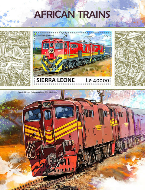 Sierra Leone 2017 MNH African Trains South African Railways 1v S/S Stamps