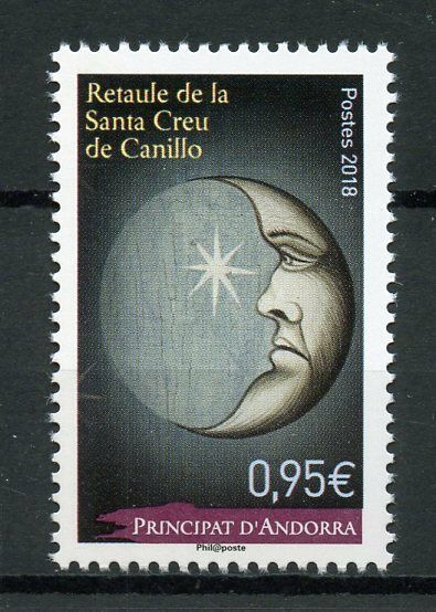 French Andorra 2018 MNH Altarpiece Holy Cross of Canillo 1v Set Religion Stamps