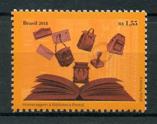 Brazil 2018 MNH Postal Library 1v Set Books Postal History Services Stamps