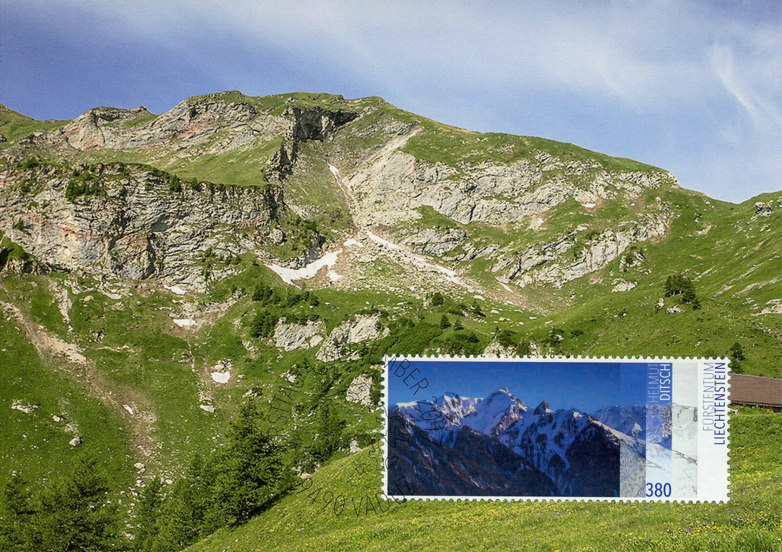 Liechtenstein 2017 MAXI Helmut Ditsch Mountains Paintings 1v Cards Art Stamps