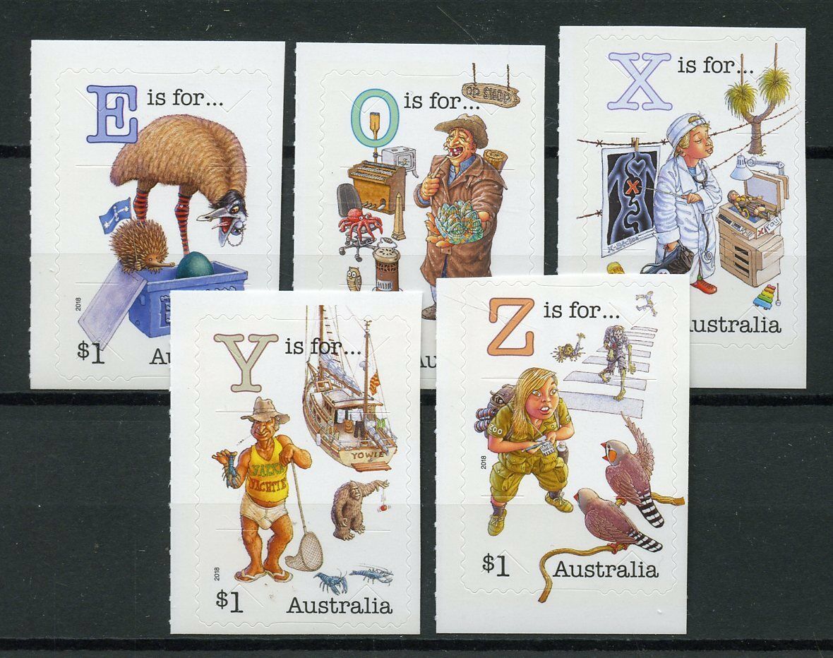 Australia 2018 MNH Fair Dinkum Alphabet Pt 4 5v S/A Set Birds Cultures Stamps