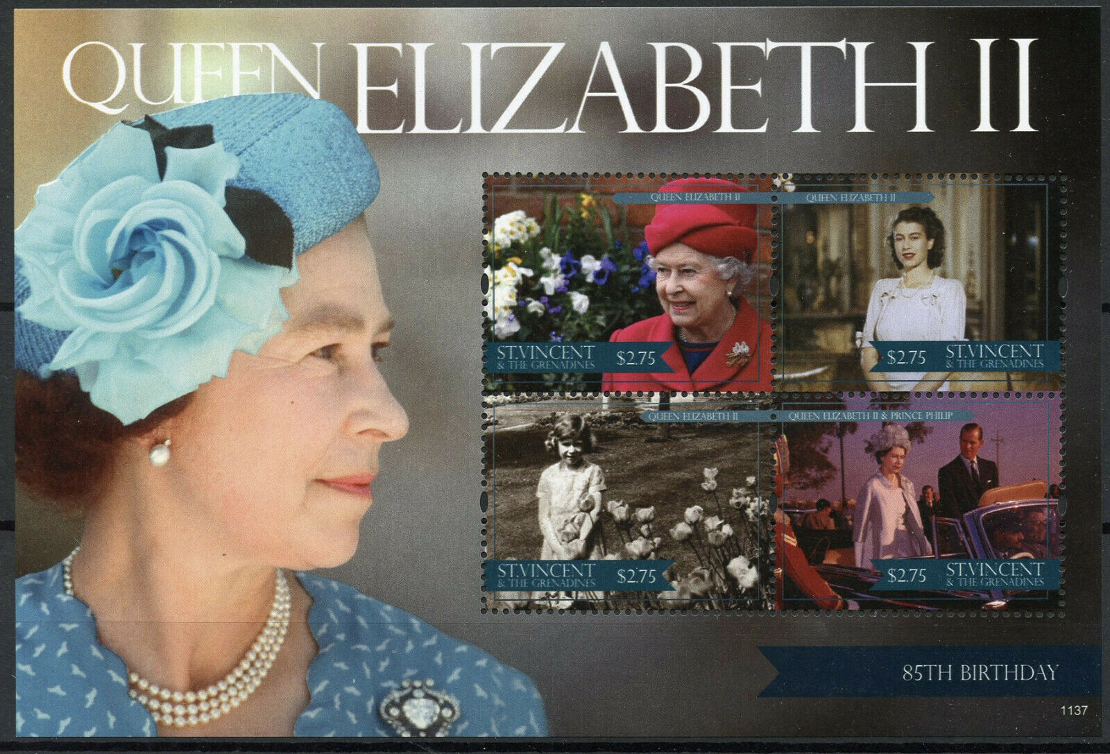 St Vincent & Grenadines 2011 MNH Royalty Stamps Queen Elizabeth II 85th Birthday 4v M/S