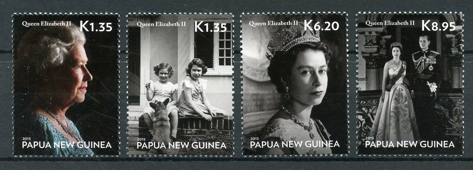 Papua New Guinea Royalty Stamps 2015 MNH Queen Elizabeth II Longest Reign 4v Set