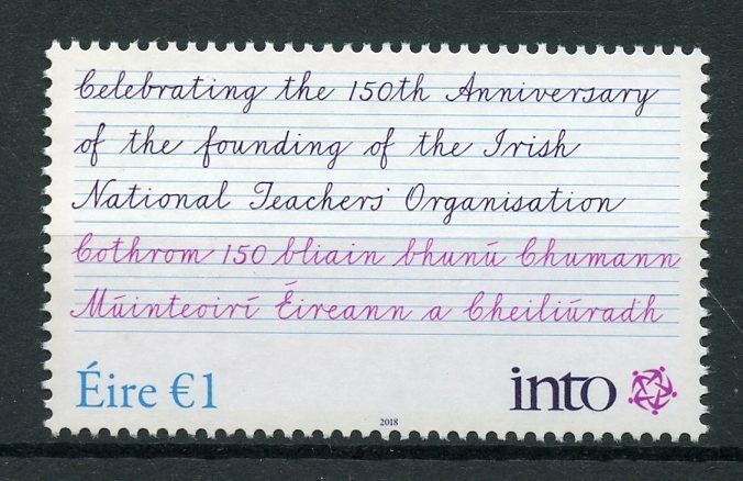 Ireland 2018 MNH INTO National Teachers Organisation 1v Set Education Stamps