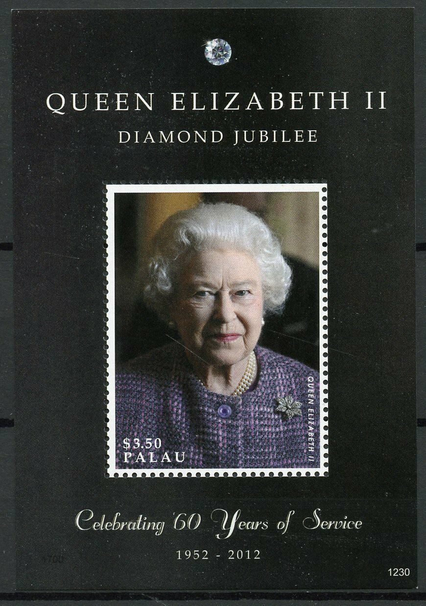 Palau Royalty Stamps 2012 MNH Queen Elizabeth II Diamond Jubilee 1v S/S