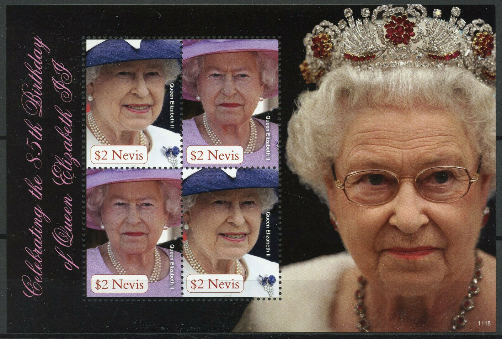 Nevis Royalty Stamps 2011 MNH Queen Elizabeth II 85th Birthday 4v M/S