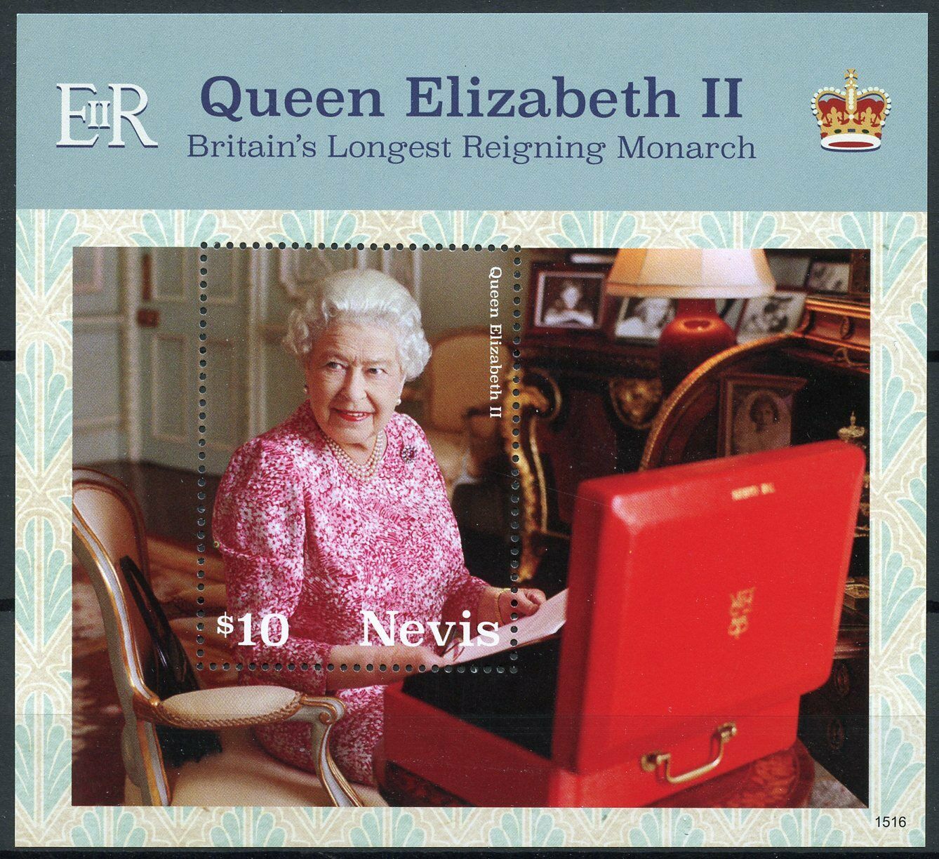 Nevis 2015 MNH Royalty Stamps Queen Elizabeth II Longest Reigning 1v S/S