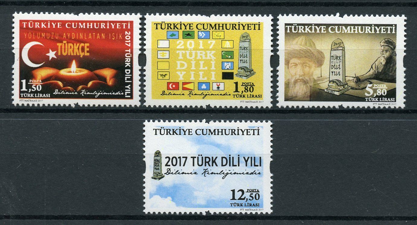Turkey 2017 MNH Turkish Language Year 4v Set Cultures Traditions Stamps