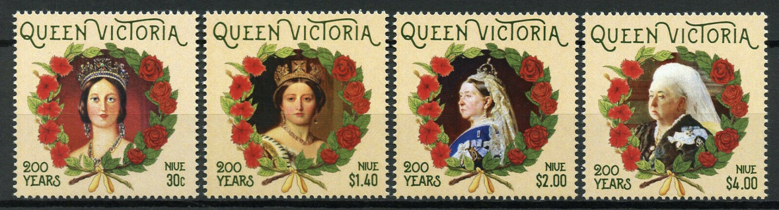 Niue Royalty Stamps 2019 MNH Queen Victoria 200th Birth Anniv 4v Set