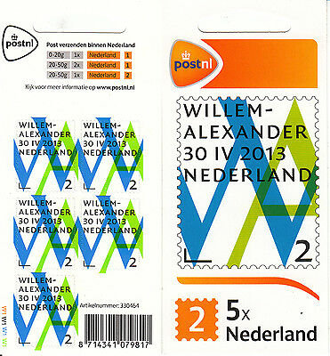 Netherlands Nederland 2013 MNH King Willem-Alexander Inauguration 5v S/A Sheet
