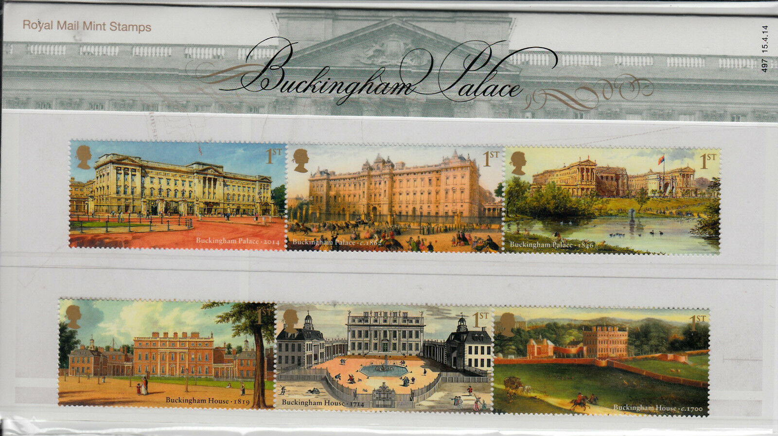 GB 2014 MNH Buckingham Palace 6v Set 4v M/S Presentation Pack 497 Art Paintings
