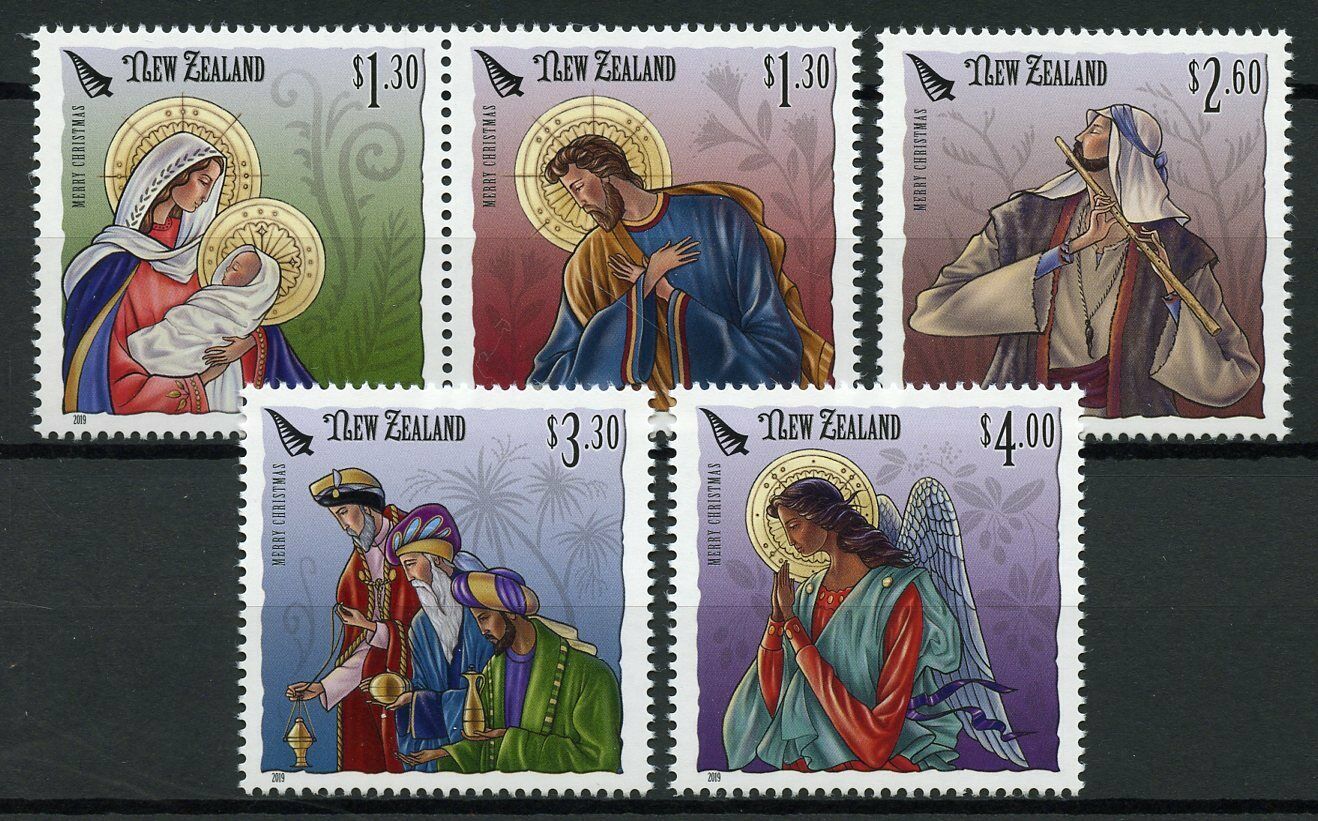New Zealand NZ Christmas Stamps 2019 MNH Nativity Angels Baby Mary Jesus 5v Set