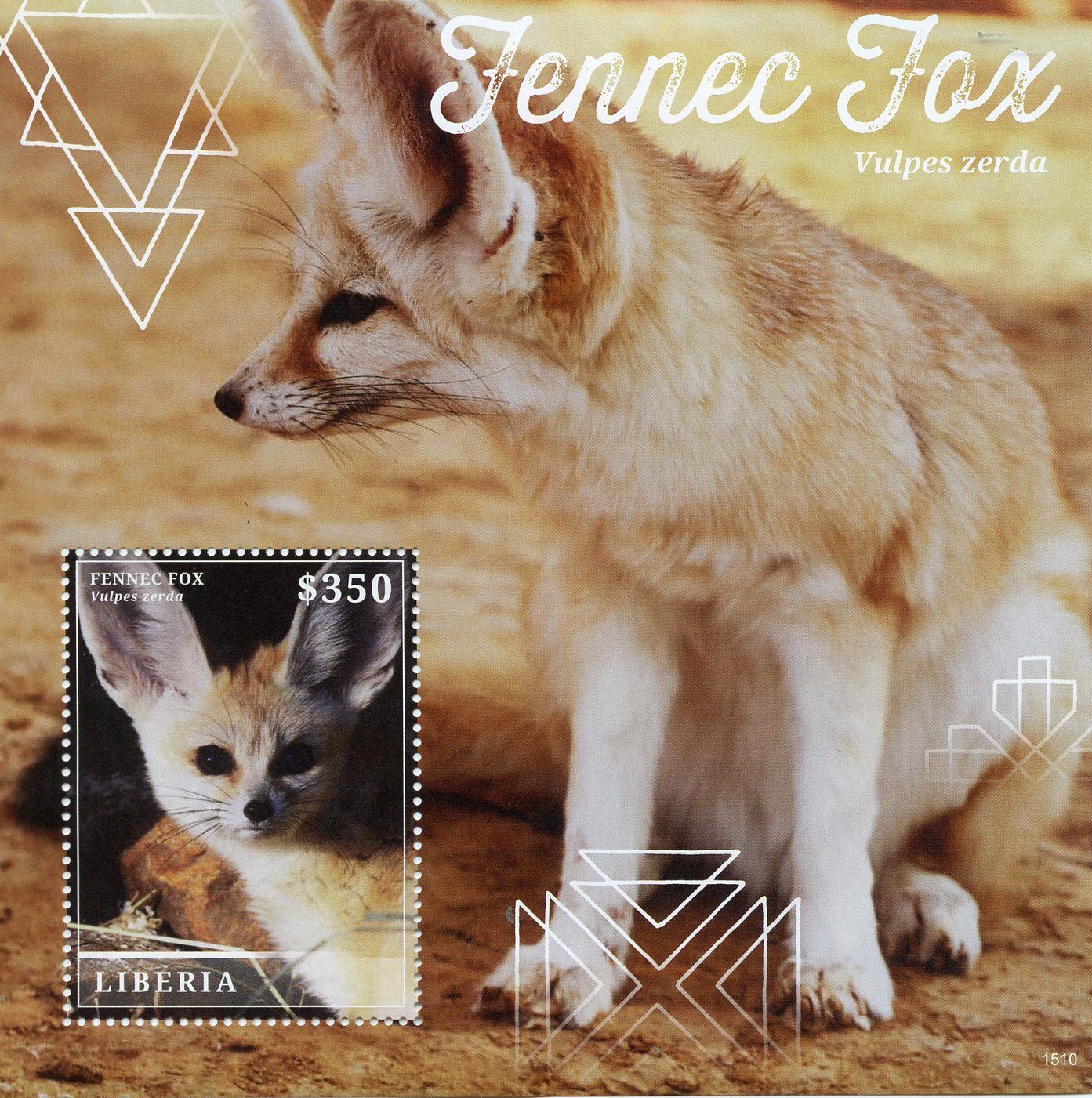 Liberia 2015 MNH Fennec Fox 1v S/S Wild Animals Foxes Vulpes Zerda