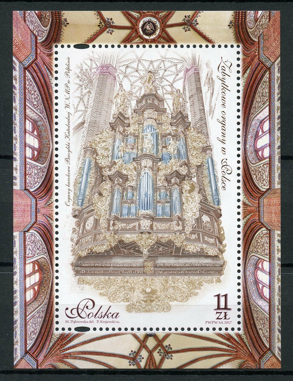 Poland 2017 MNH Antique Historic Organs 1v M/S Music Stamps