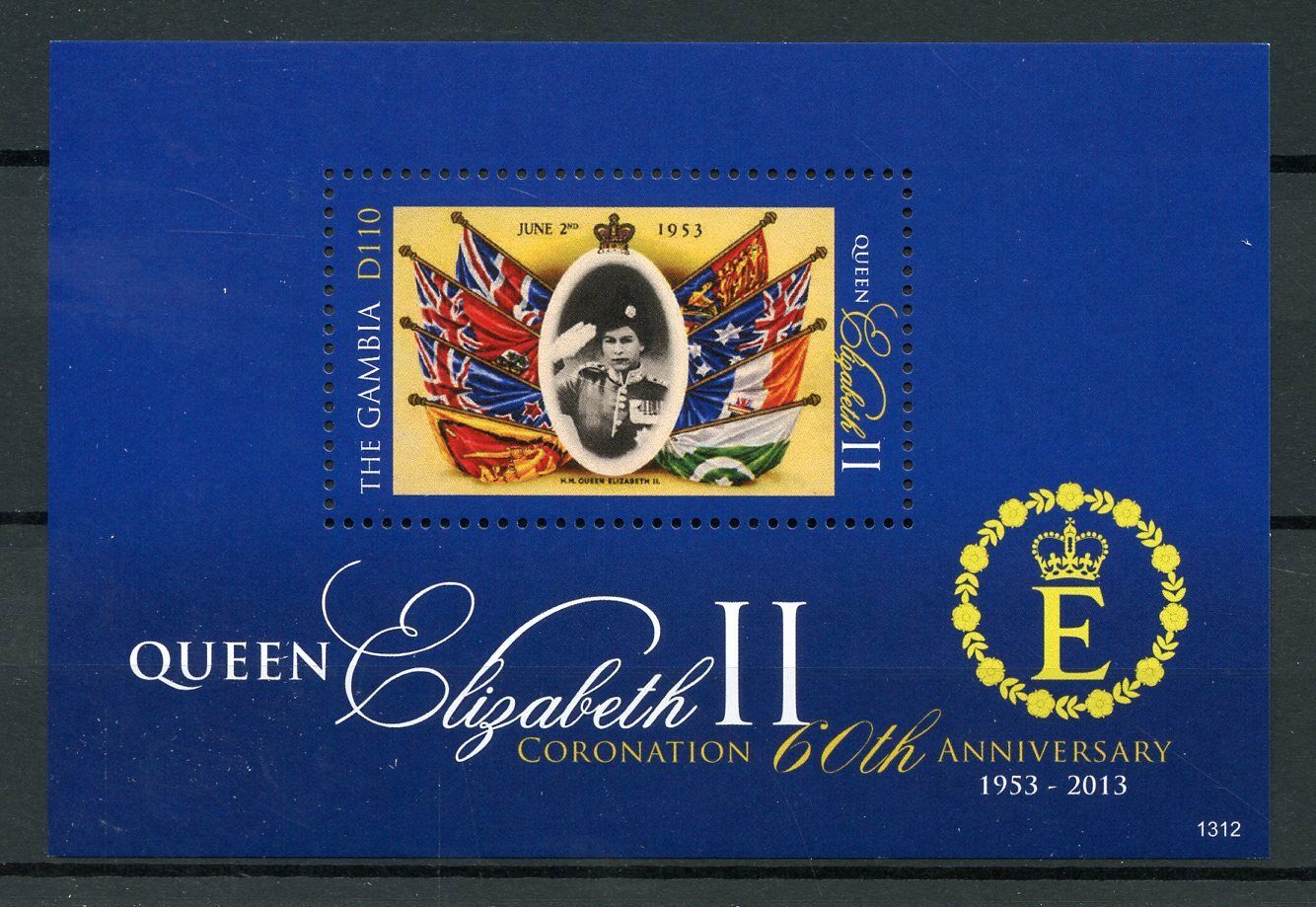 Gambia 2013 MNH Royalty Stamps Queen Elizabeth II Coronation 1v S/S I