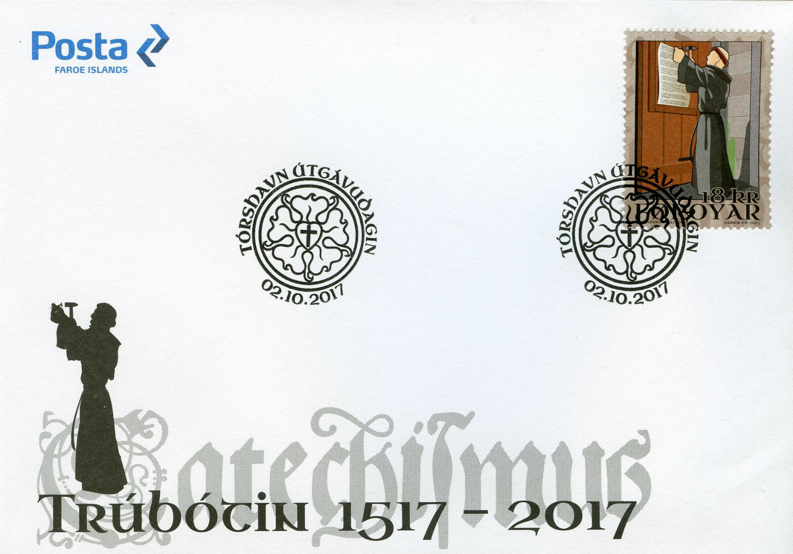 Faroes Faroe Islands 2017 FDC Reformation 500th Anniv 1v Cover Religion Stamps