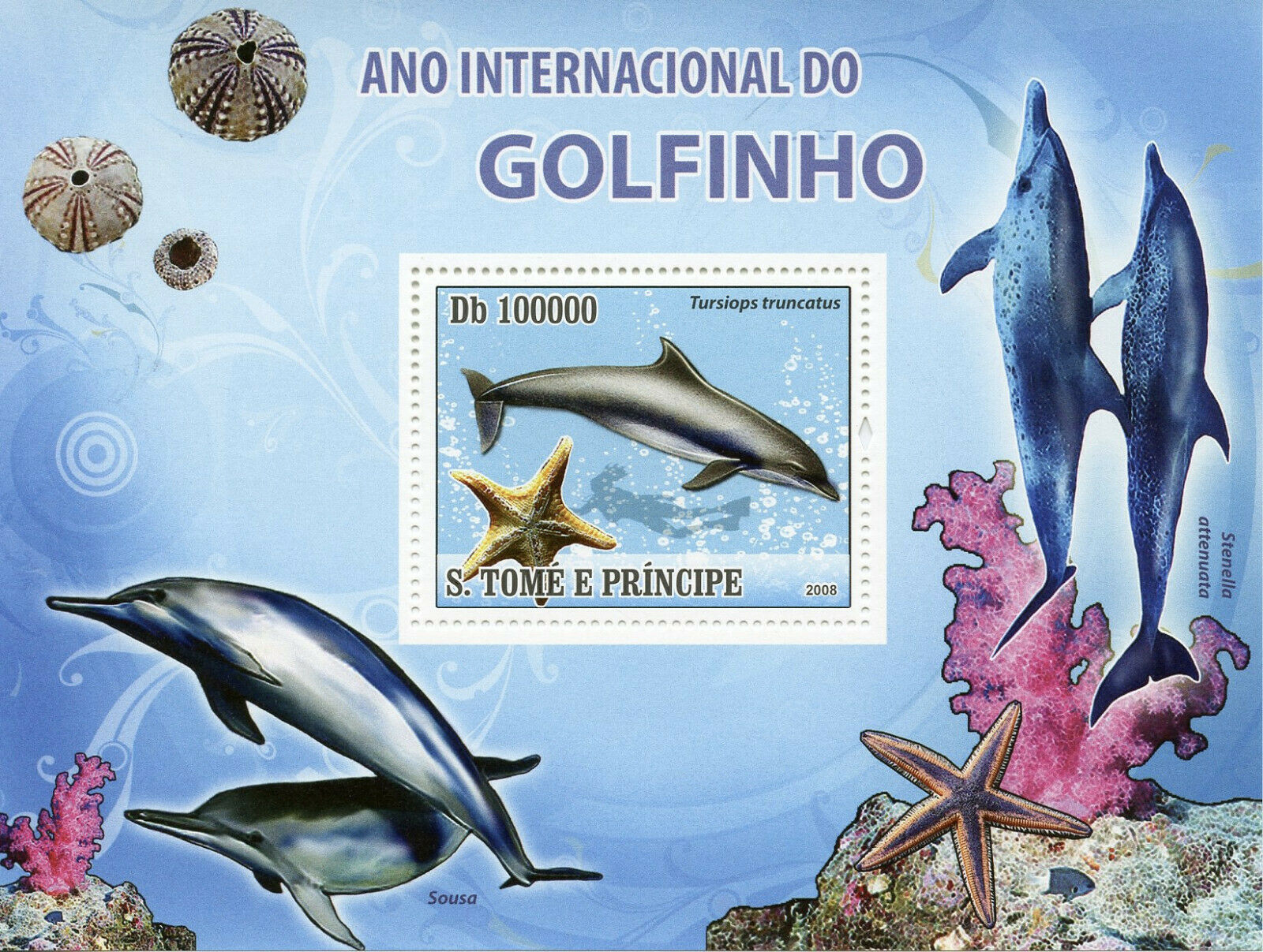 Sao Tome & Principe Dolphins Stamps 2008 MNH Intl Year of Dolphin Marine 1v S/S