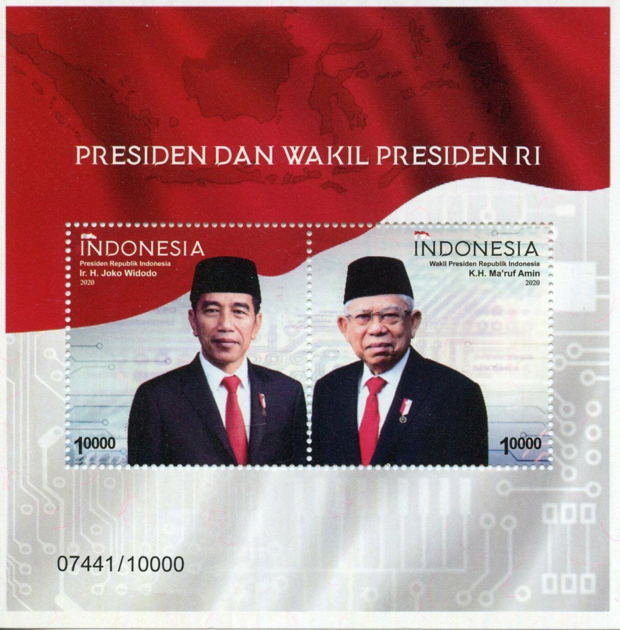 Indonesia People Stamps 2020 MNH President Joko Widodo & Vice President 2v M/S