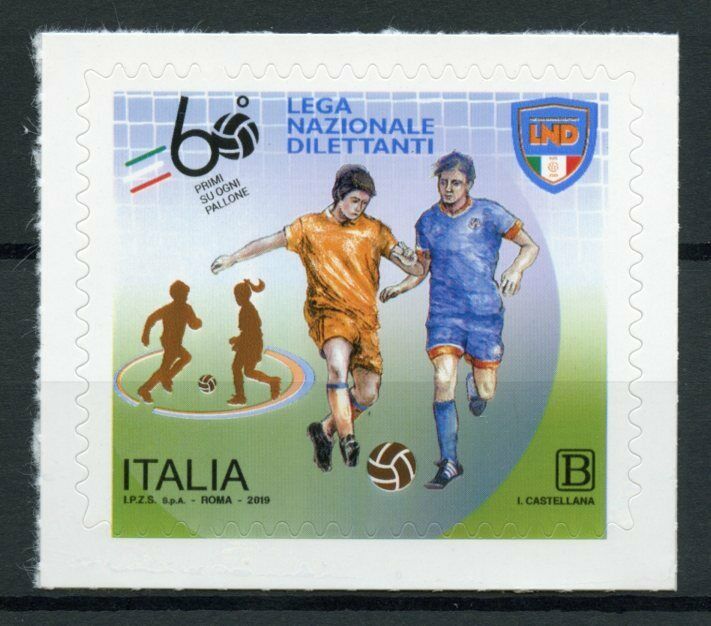 Italy Sports Stamps 2019 Amateur Football League Soccer Sports 1v S/A Set