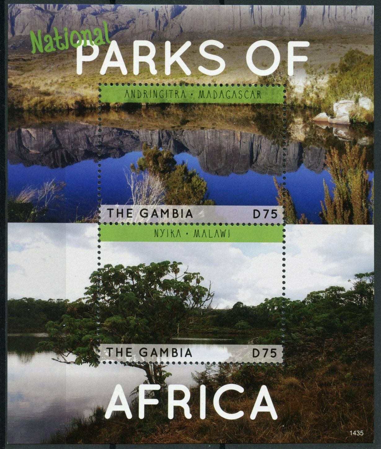 Gambia 2014 MNH Landscapes Stamps National Parks of Africa Nyika Andringitra 2v S/S II