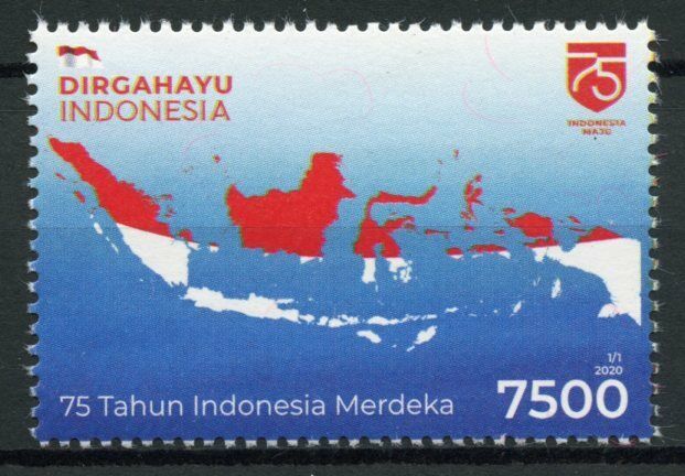 Indonesia Independence Stamps 2020 MNH 75 Years Historical Events Maps 1v Set