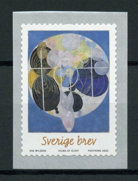 Sweden Abstract Art Stamps 2020 MNH Hilma af of Klint Paintings 1v S/A Coil Set