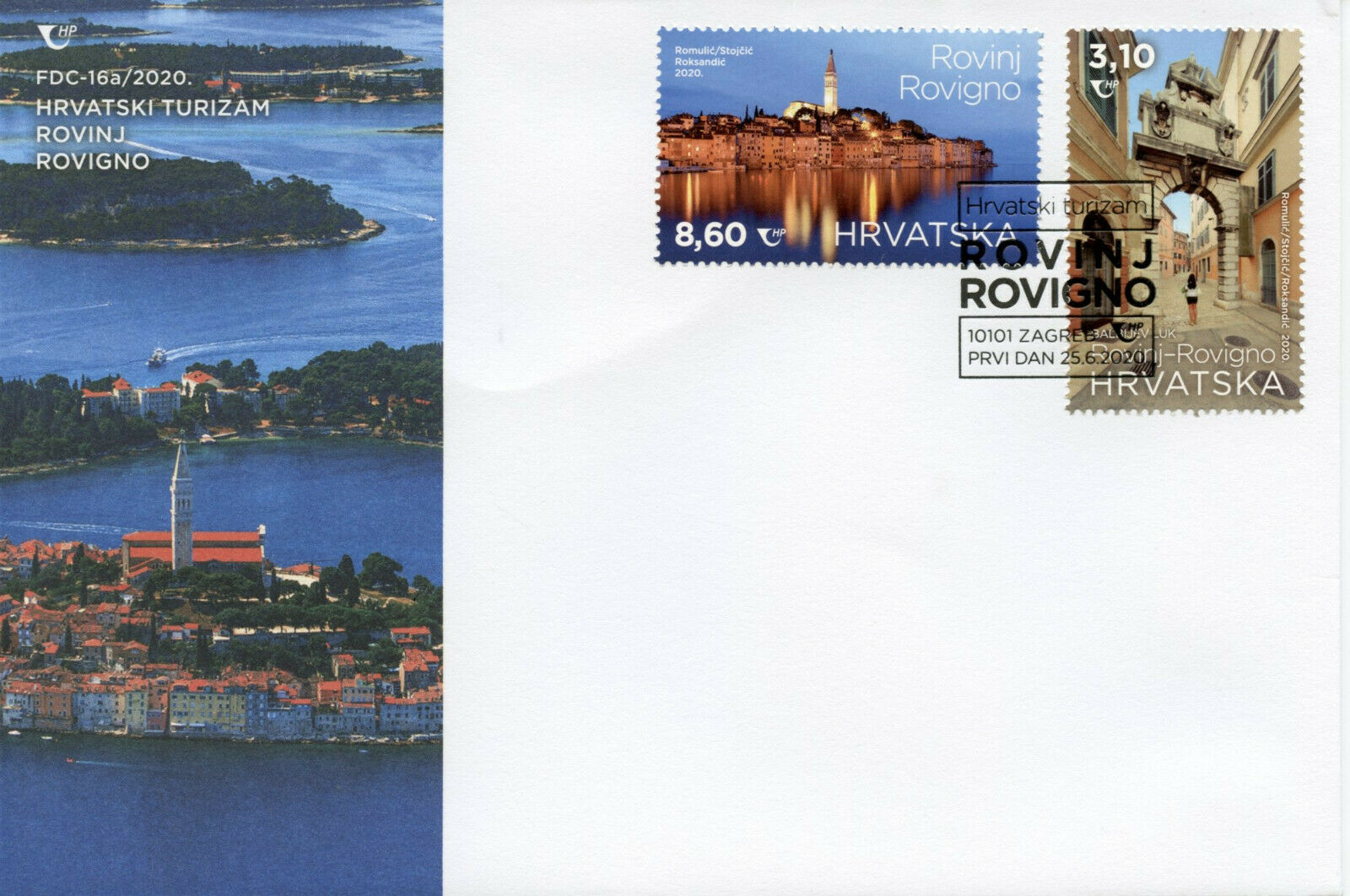 Croatia Landscapes Stamps 2020 FDC Rovinj Rovigno Architecture Churches 2v Set
