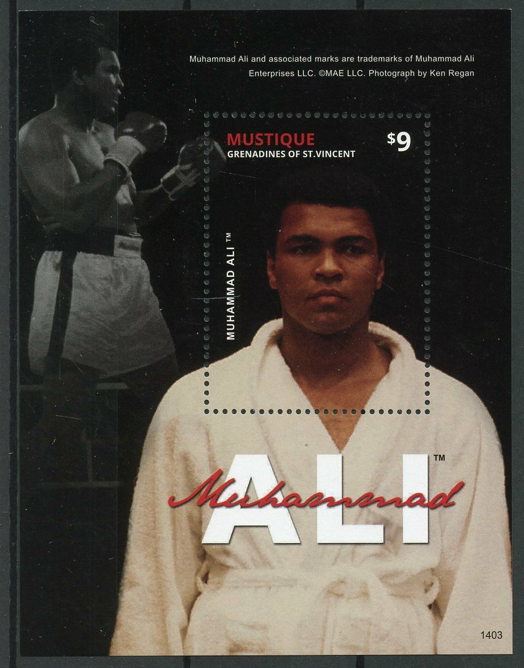 Mustique Grenadines St Vincent Boxing Stamps 2014 MNH Muhammad Ali 1v S/S I
