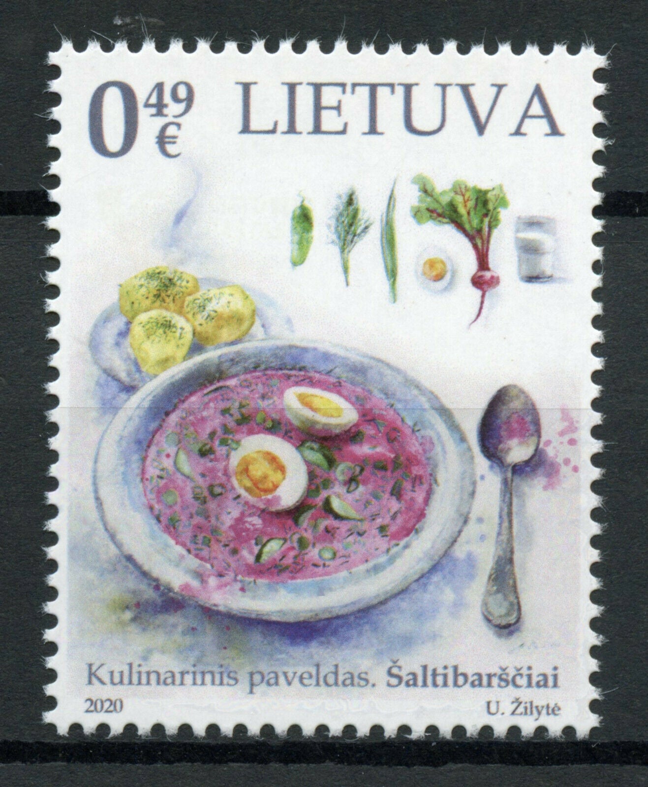 Lithuania Gastronomy Stamps 2020 MNH Cold Pink Lithuanian Soup Cultures 1v Set