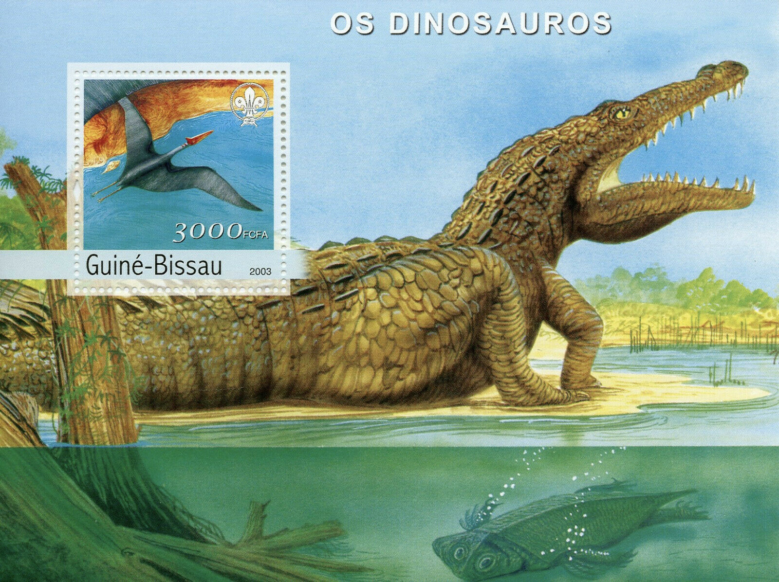 Guinea-Bissau Dinosaurs Stamps 2003 MNH Dinosaur Prehistoric Animals 1v S/S