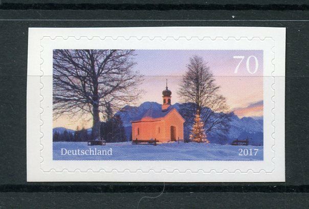 Germany 2017 MNH Christmas Maria Rast Chapel 1v S/A Set Trees Churches Stamps