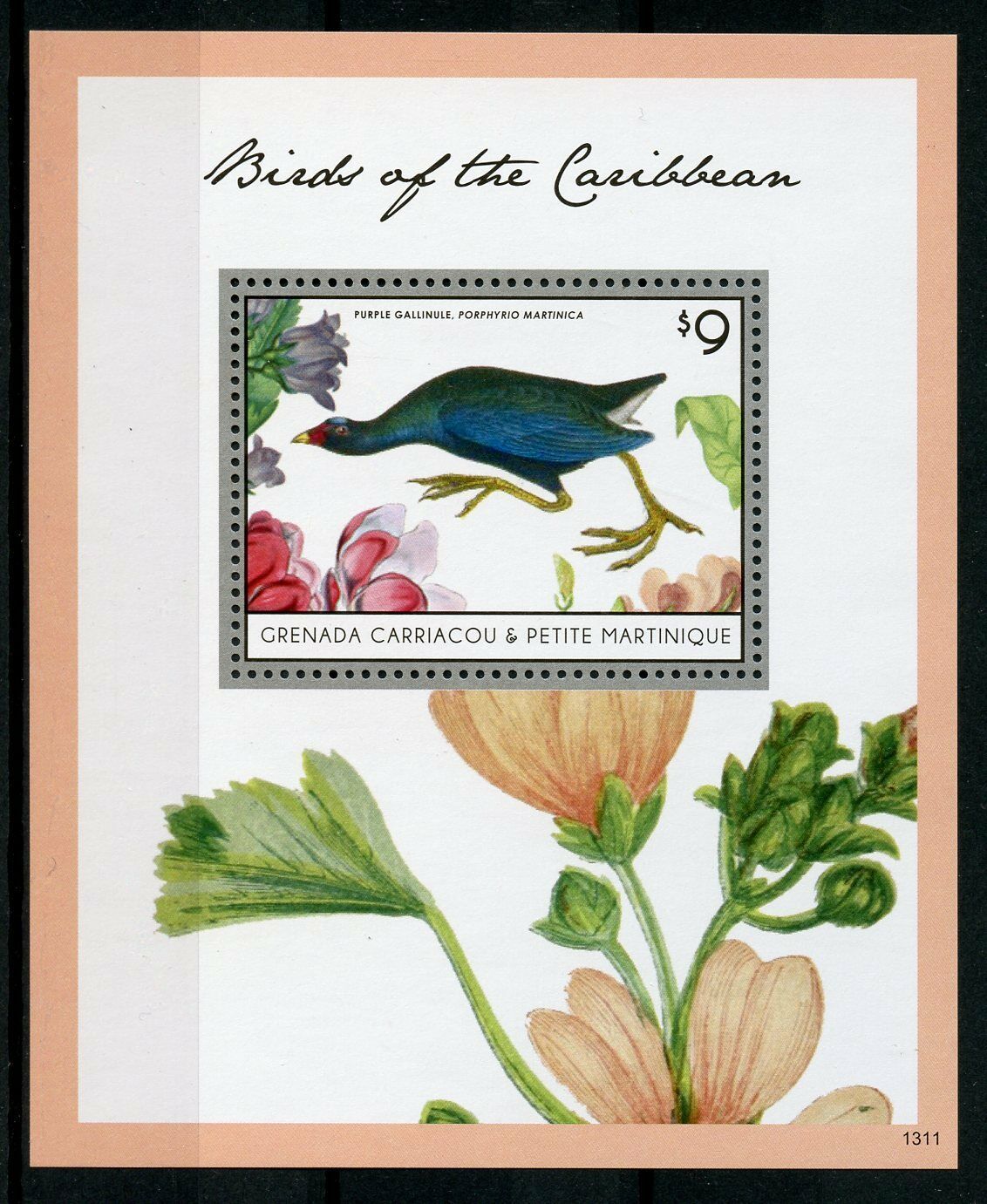 Grenadines Grenada 2013 MNH Birds of Caribbean Purple Gallinule 1v S/S I Stamps