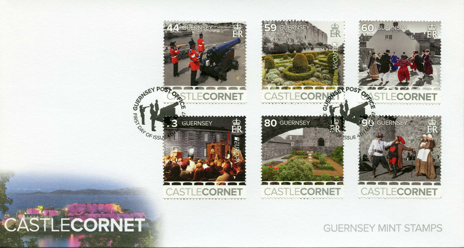 Guernsey 2017 FDC Castle Cornet Europa Castles 6v Set Cover Architecture Stamps