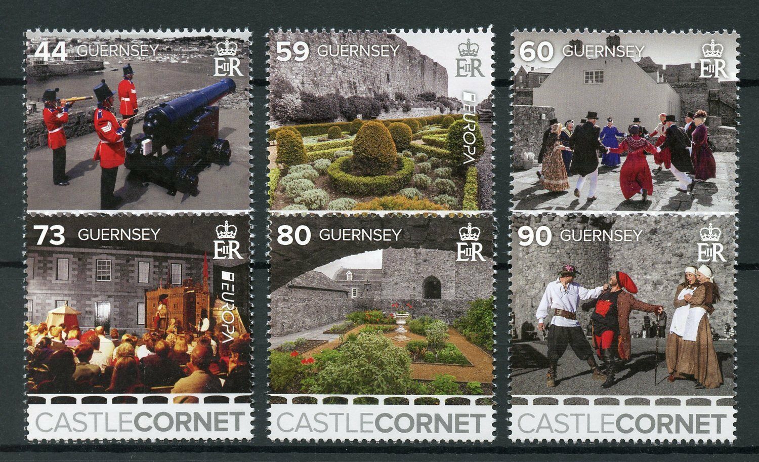 Guernsey 2017 MNH Castle Cornet Europa Castles 6v Set Architecture Stamps