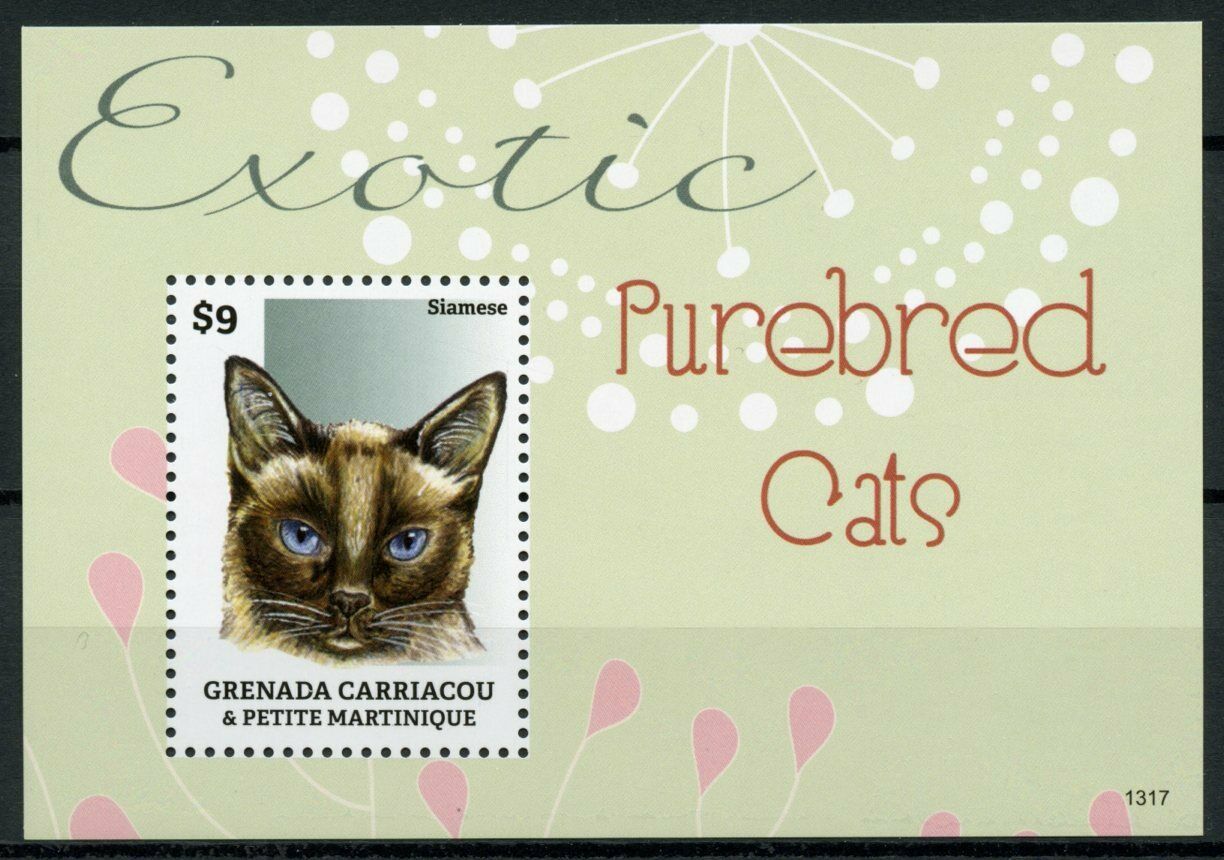 Grenadines of Grenada 2013 MNH Stamps Exotic Purebred Cats Siamese Cat 1v S/S I