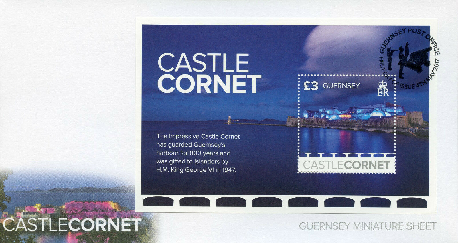 Guernsey 2017 FDC Castle Cornet Europa Castles 1v M/S Cover Architecture Stamps
