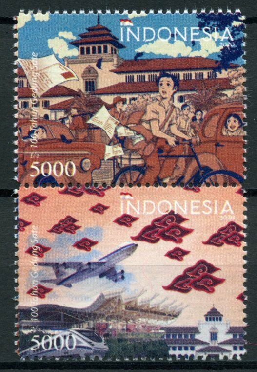 Indonesia Architecture Stamps 2020 MNH Gedung Sate Aviation Bicycles 2v Set