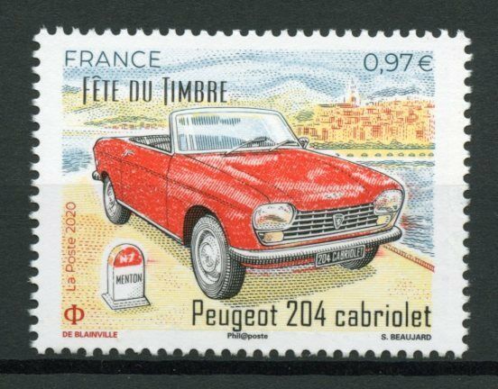 France Cars Stamps 2020 MNH Stamp Day Peugeot 204 Cabriolet 1v Set